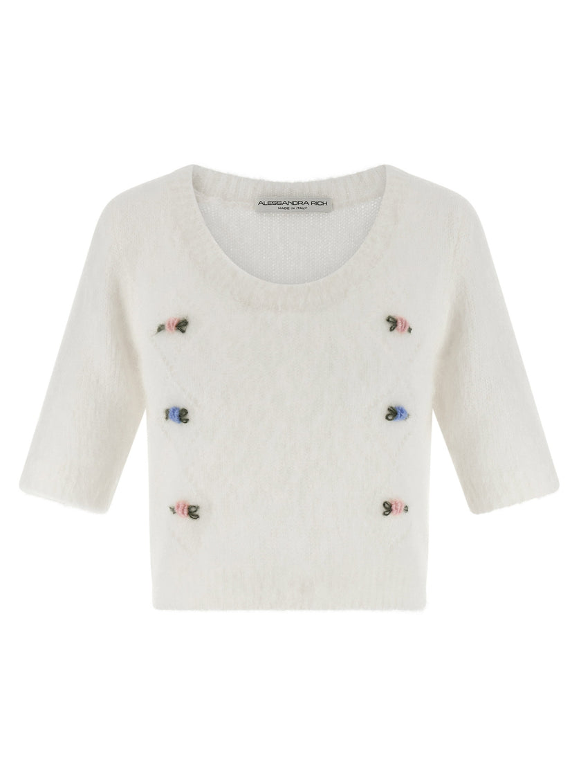 Alessandra Rich Carded Mohair Sweater