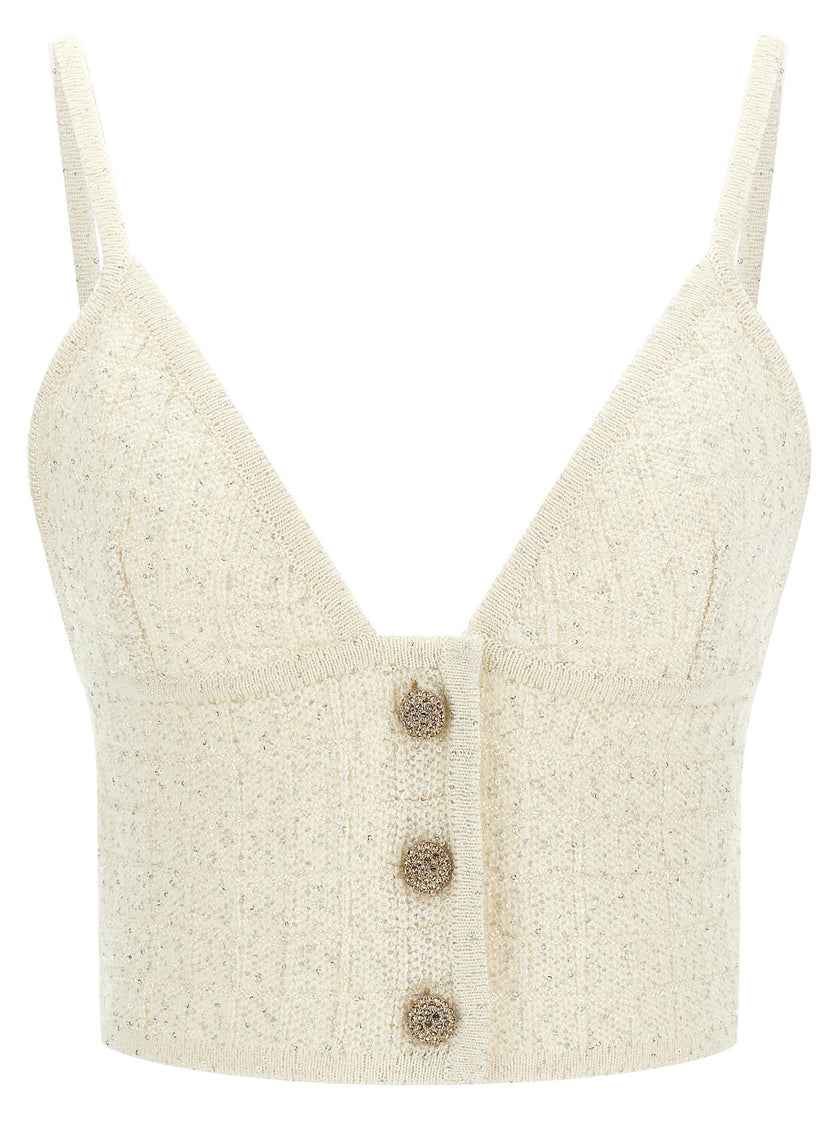Alessandra Rich Sequin Top