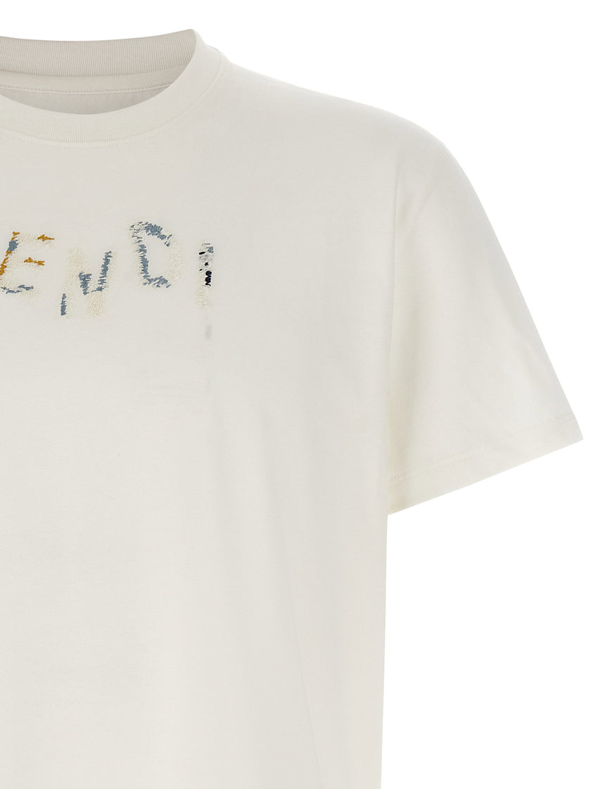 Fendi Logo Embroidery T-shirt