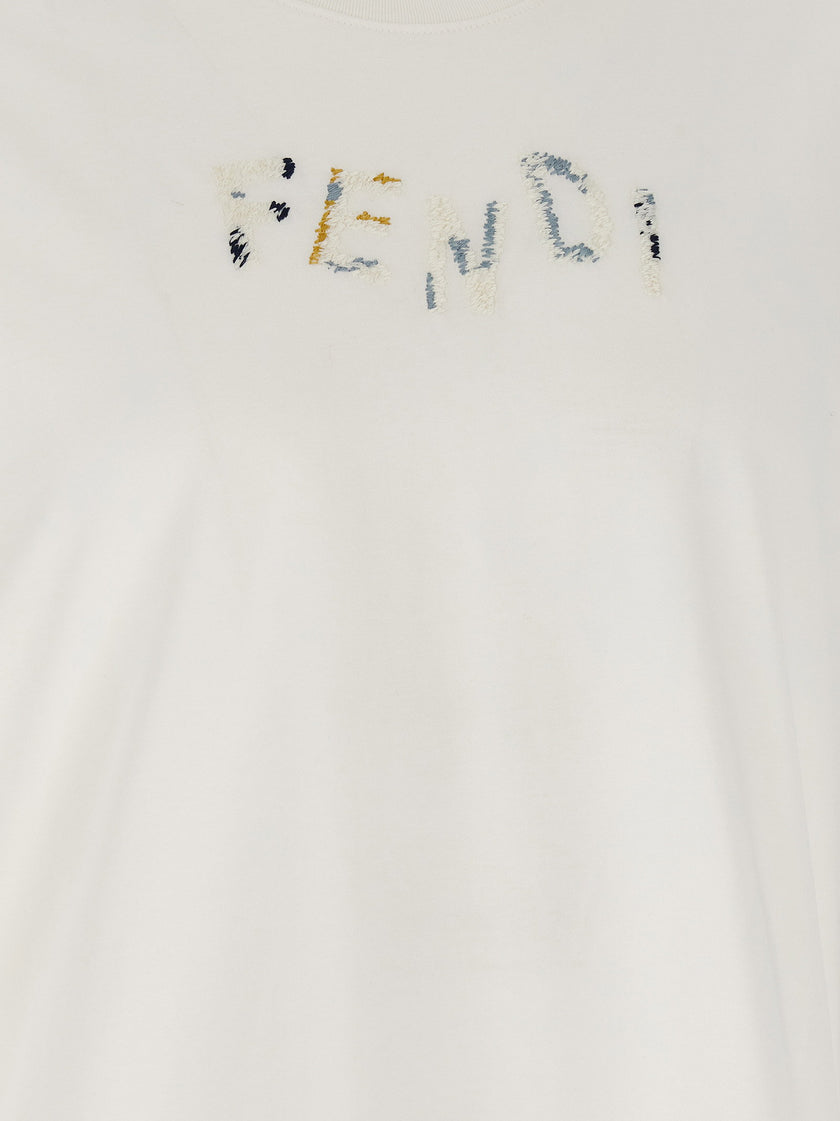 Fendi Logo Embroidery T-shirt