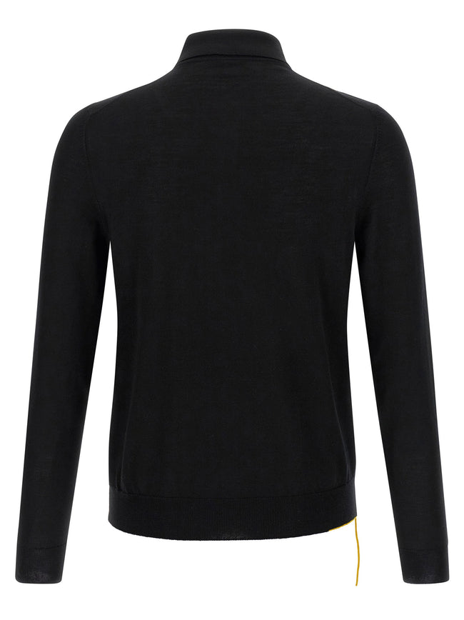 Fendi Yellow Stitching Polo Shirt With Visible Thread