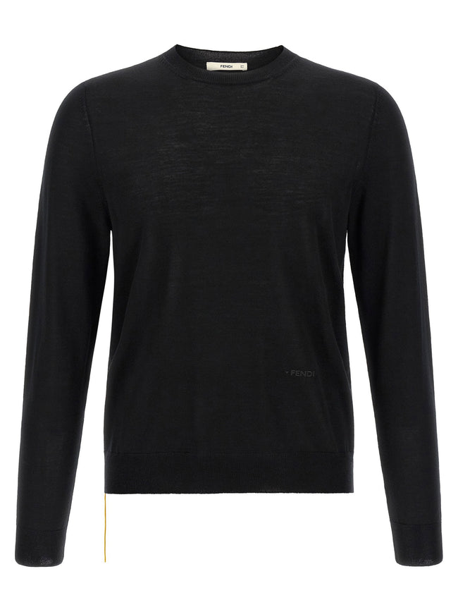 Fendi Yellow Stitching Sweater With Visible Thread