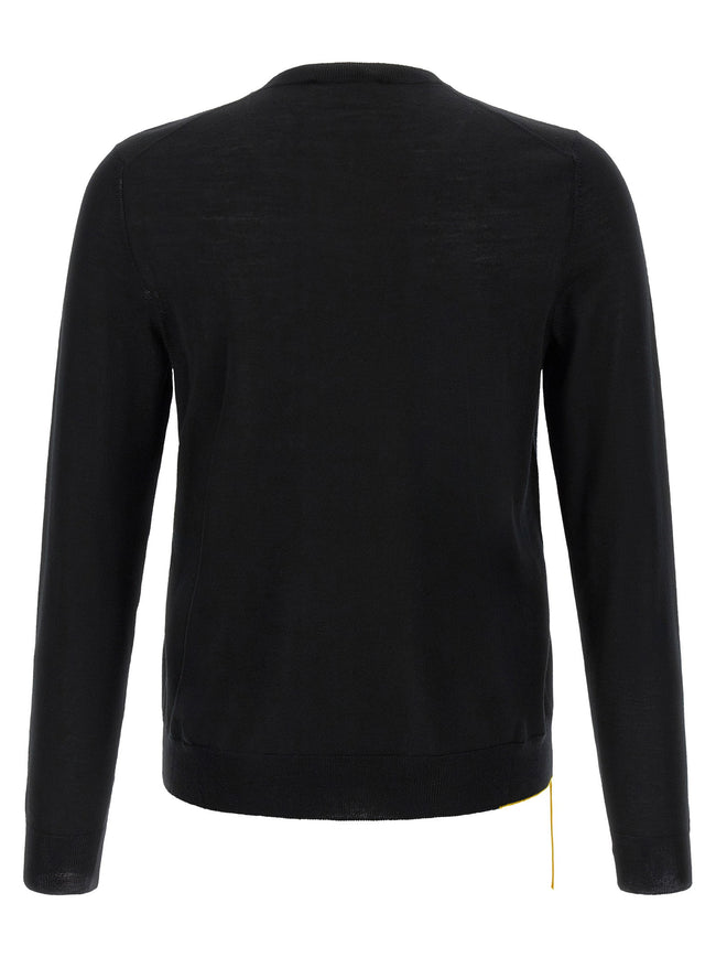 Fendi Yellow Stitching Sweater With Visible Thread