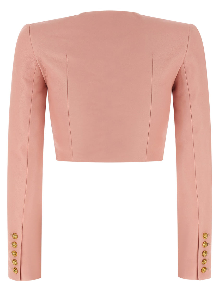 Balmain Testa Di Leone Bolero Blazer