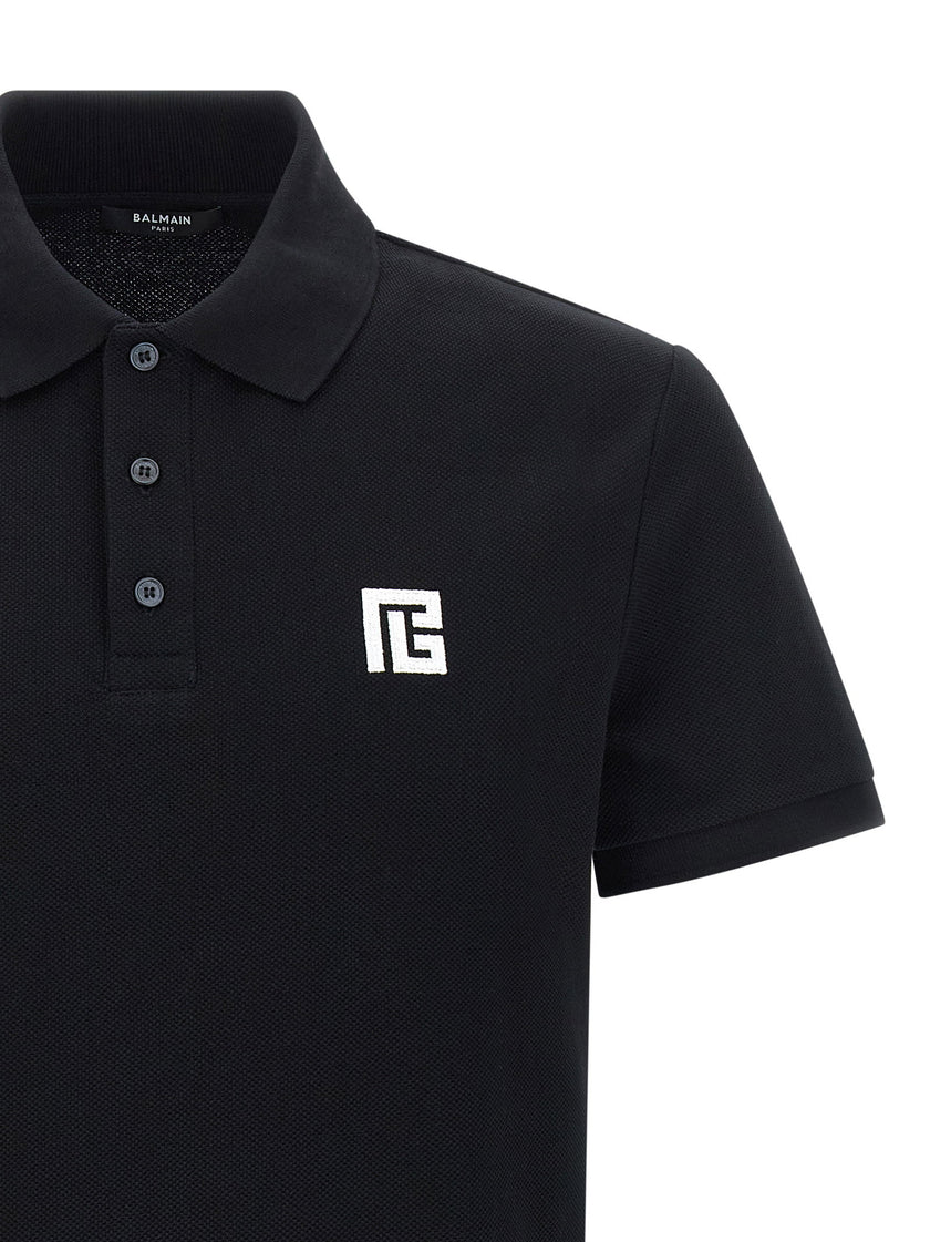 Balmain Embroidery Polo Shirt