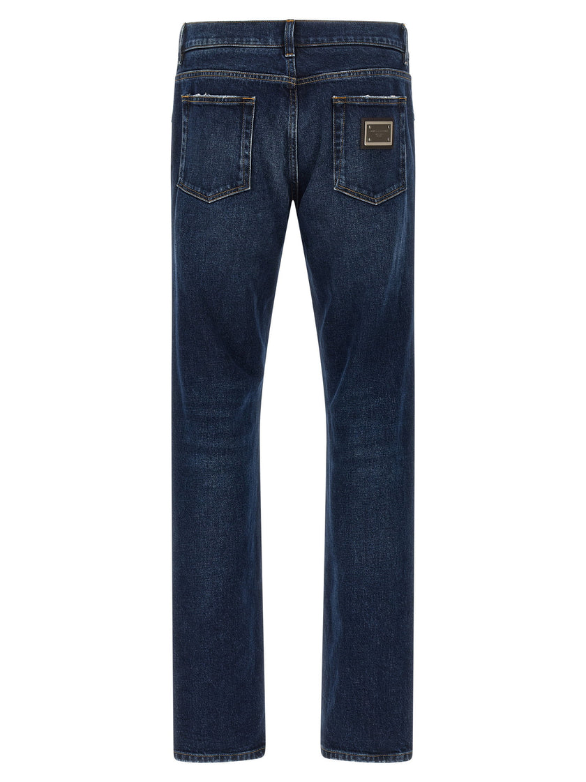 Dolce & Gabbana Logo Plaque Jeans