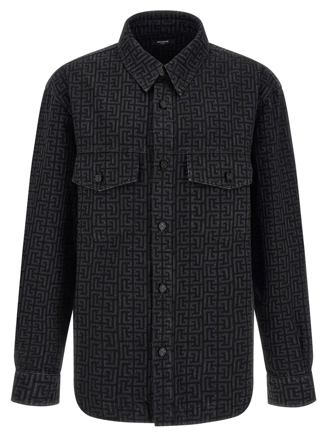 Balmain Monogram Pattern Overshirt
