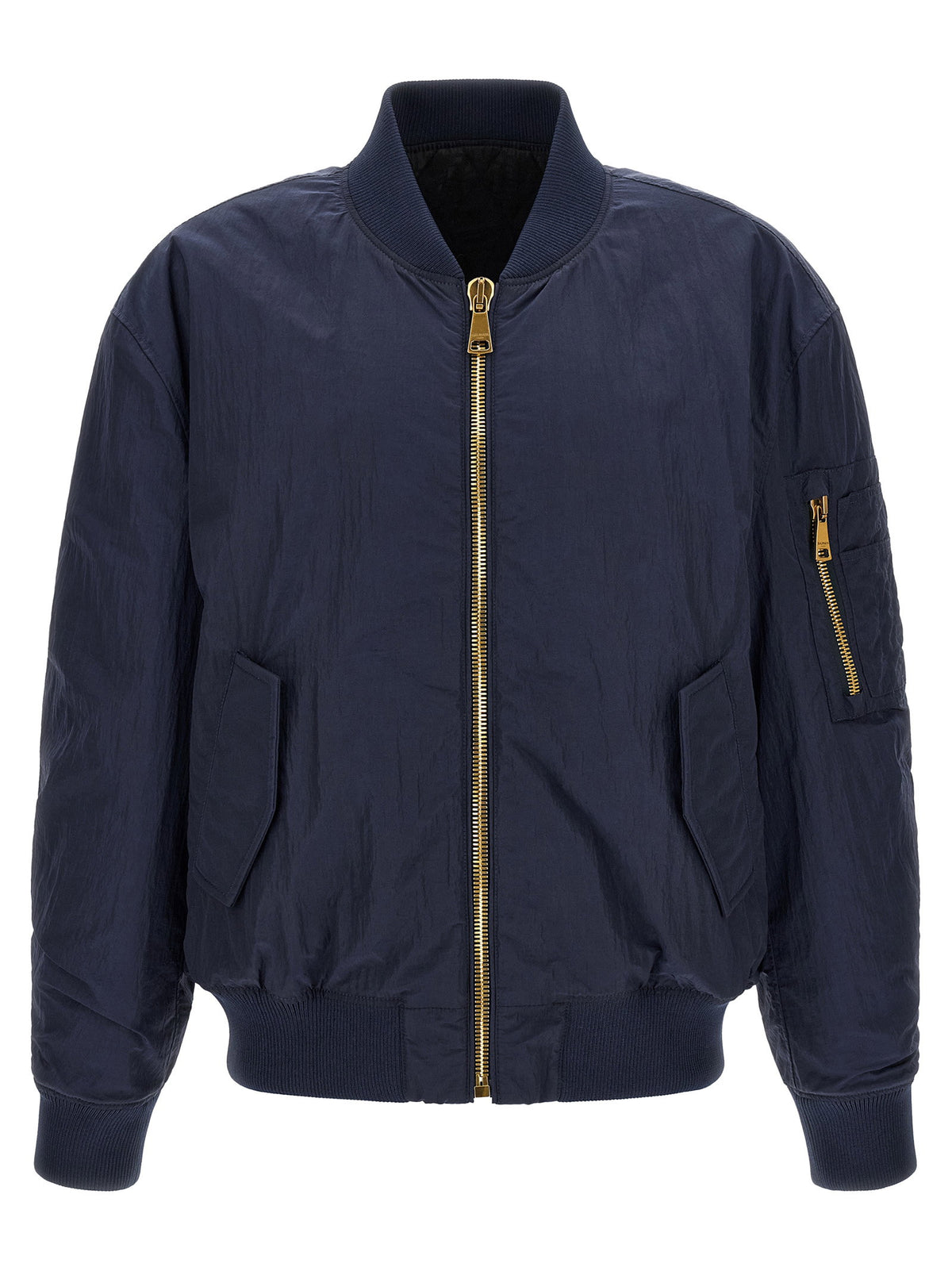 Balmain Logo Embroidery Bomber Jacket