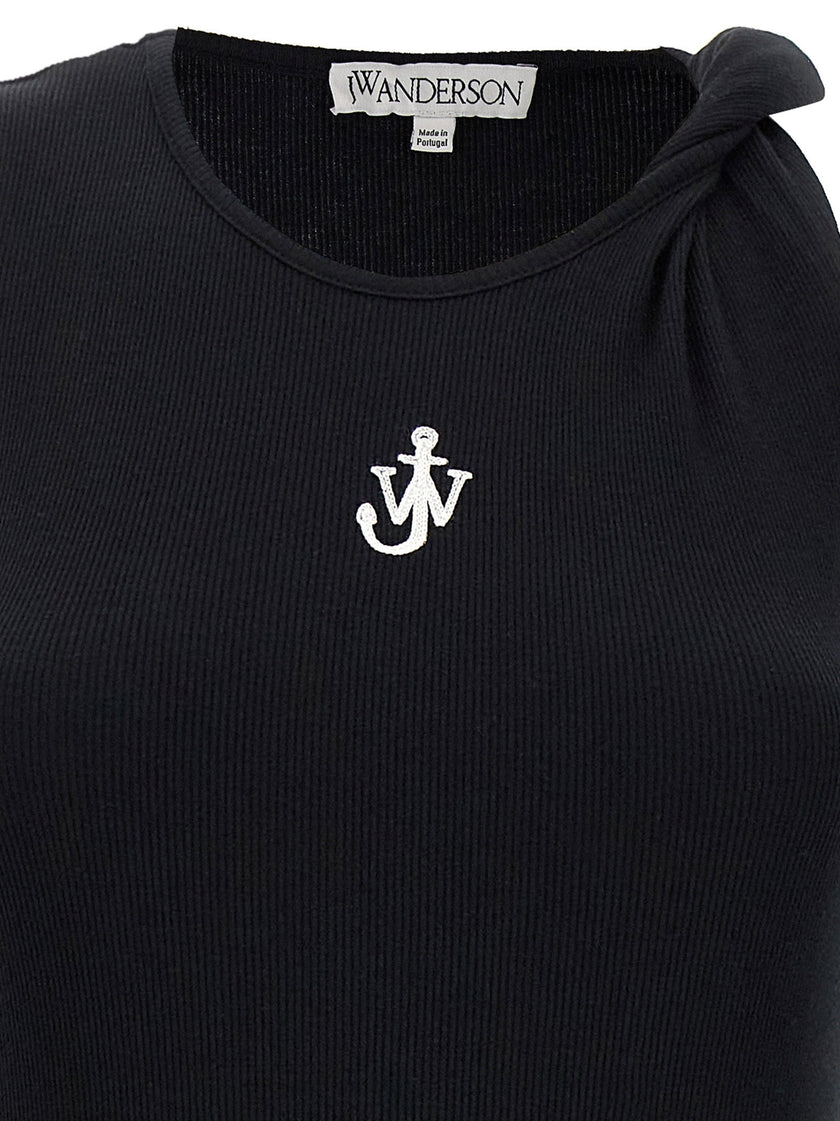 J.w.anderson Logo Ribbed Dress