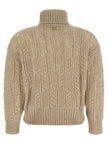 Agnona Openwork Turtleneck Sweater