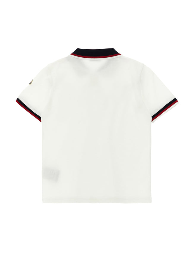 Moncler Enfant Tricolor Polo Shirt