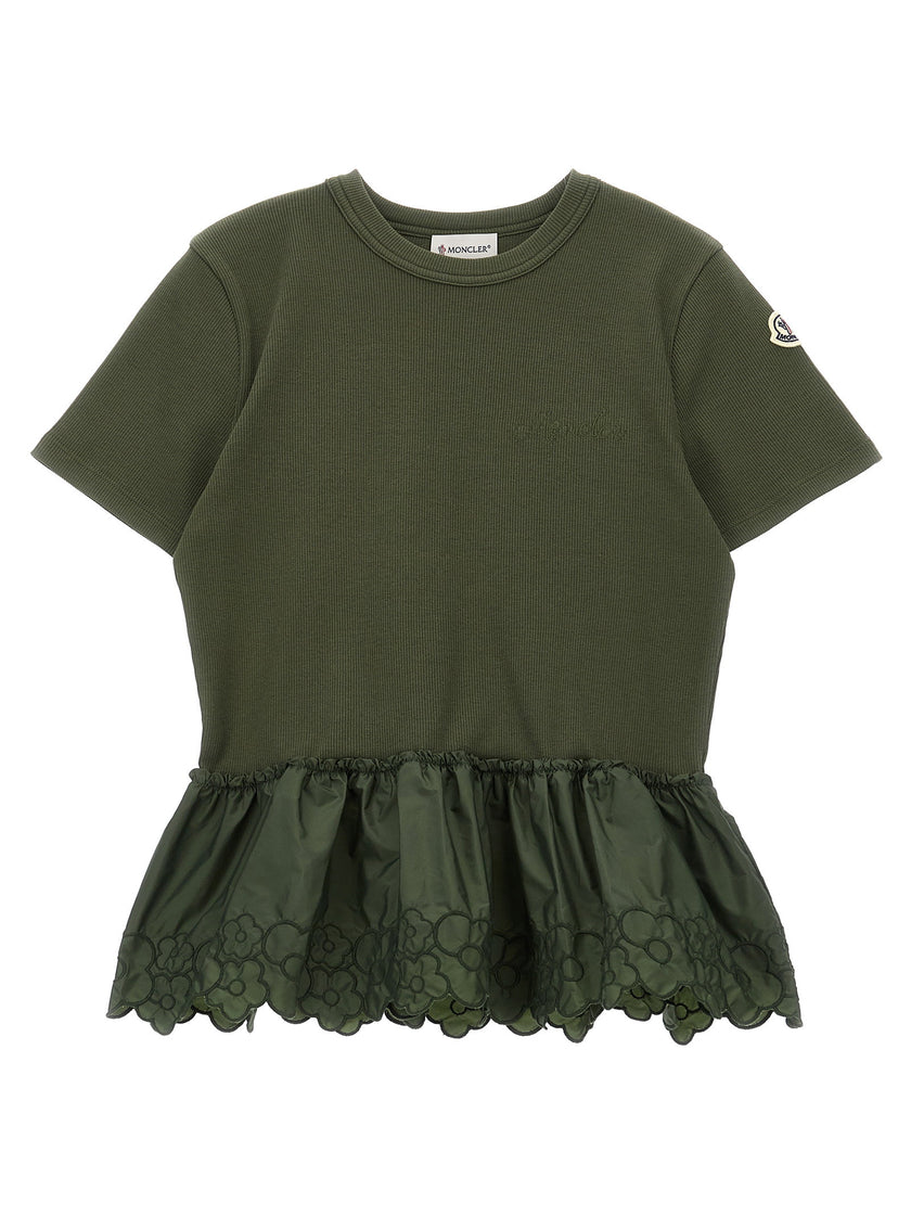 Moncler Enfant Floral Embroidery T-shirt