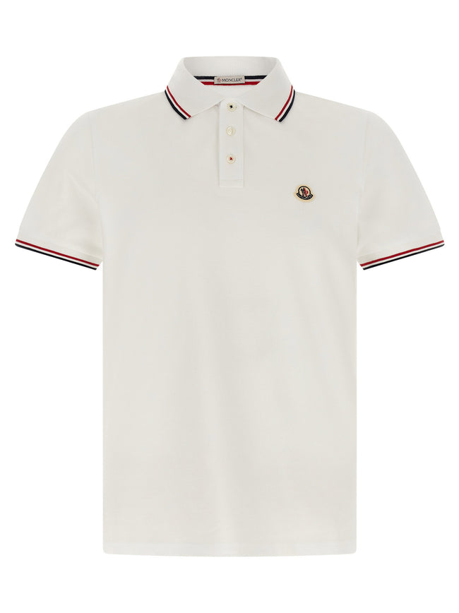 Moncler Tricolor Trim Polo Shirt