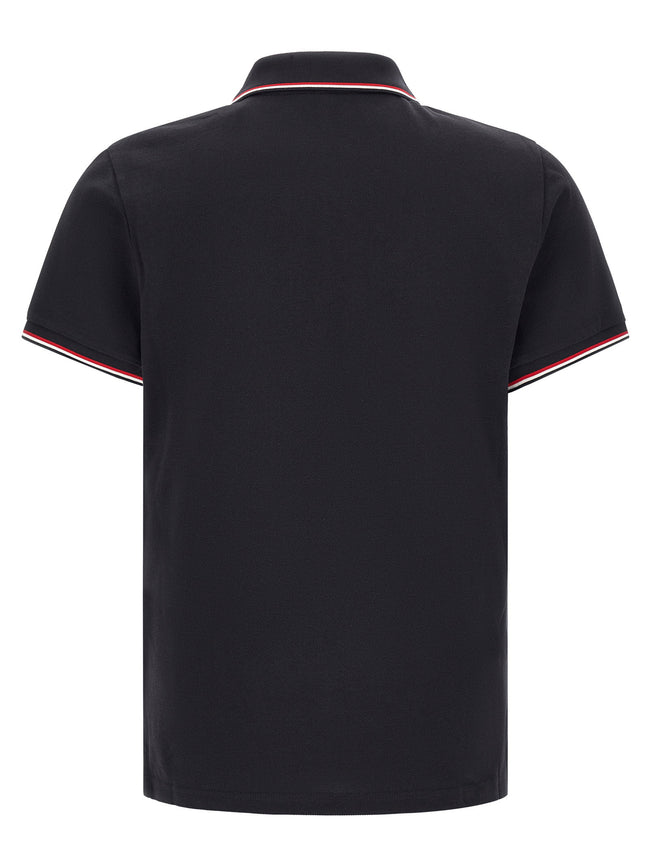 Moncler Tricolor Trim Polo Shirt