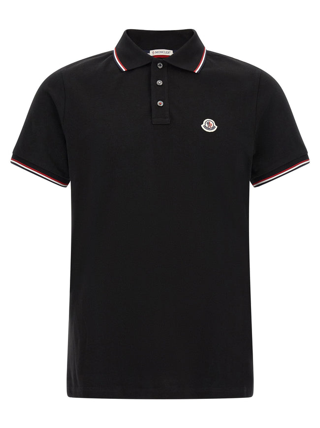 Moncler Tricolor Trim Polo Shirt