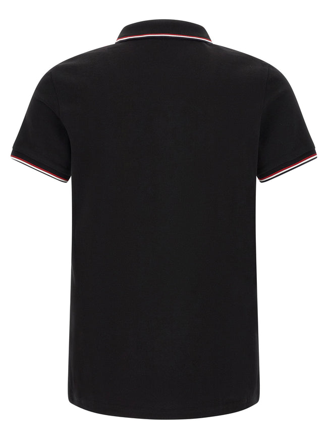Moncler Tricolor Trim Polo Shirt