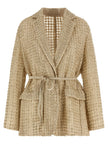 Brunello Cucinelli Dazzling Net Embroidery Organza Blazer