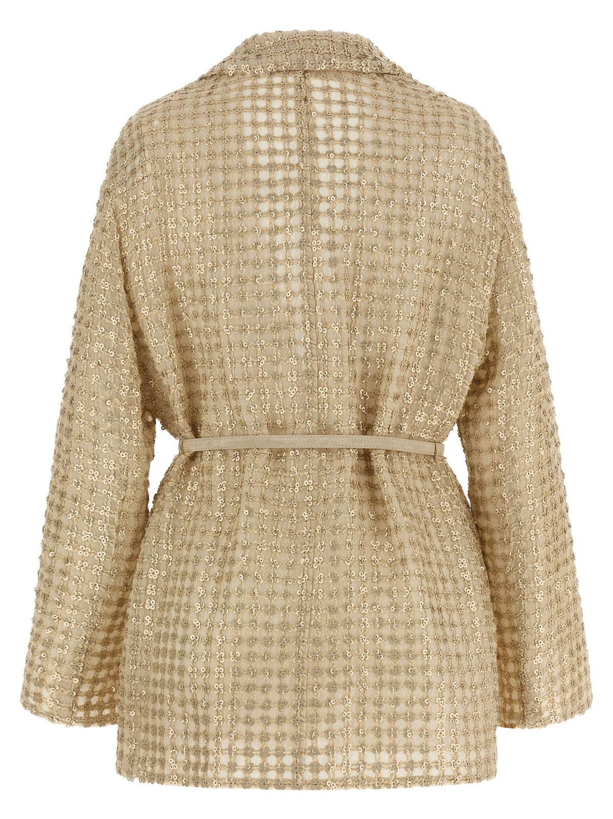 Brunello Cucinelli Dazzling Net Embroidery Organza Blazer