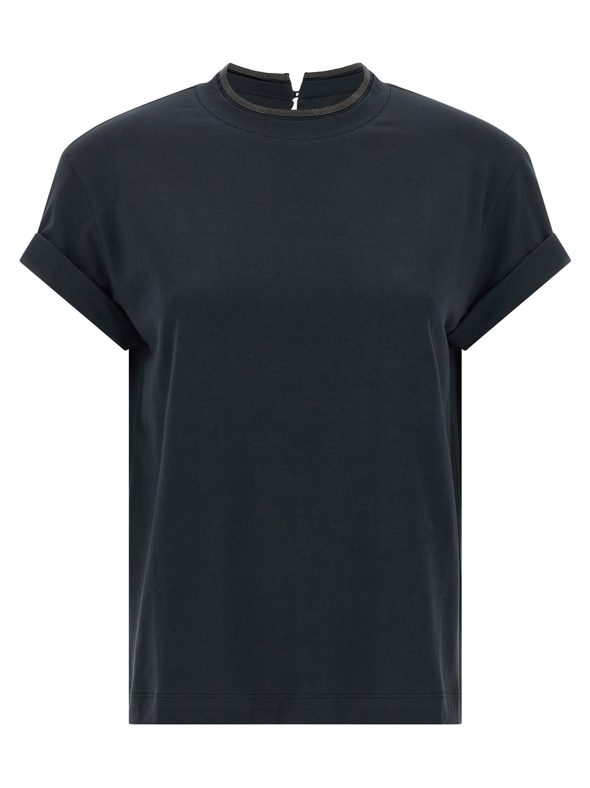 Brunello Cucinelli Shiny Collar T-shirt