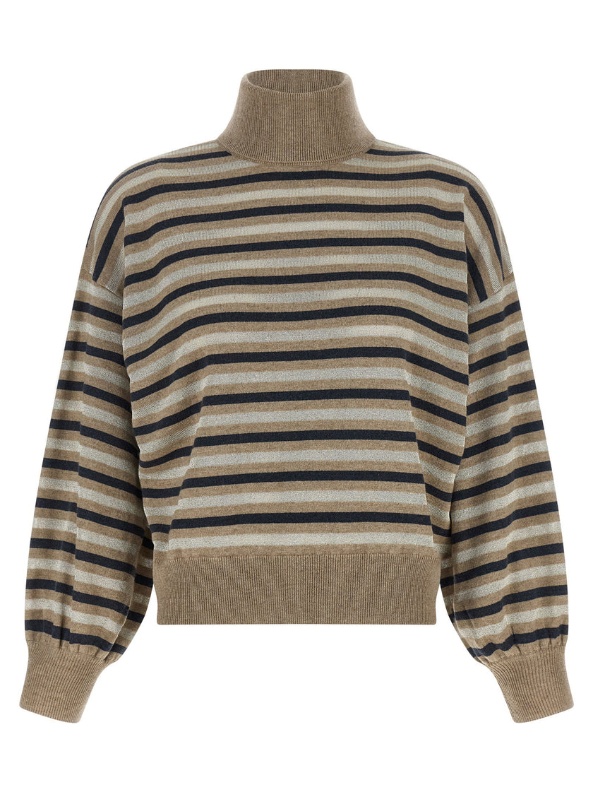 Brunello Cucinelli Sparkling Stripes Sweater