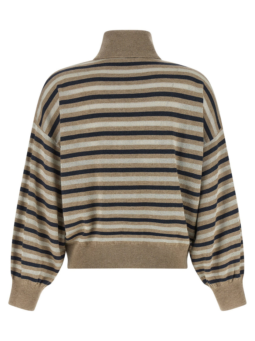 Brunello Cucinelli Sparkling Stripes Sweater