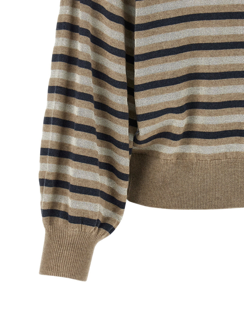 Brunello Cucinelli Sparkling Stripes Sweater