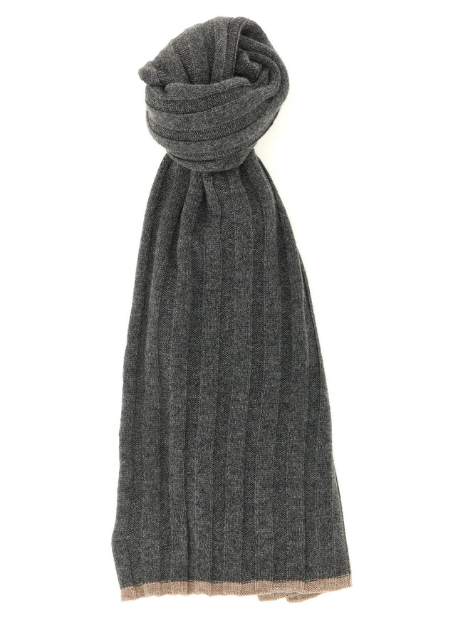 Brunello Cucinelli Ribbed Cashmere Knit Scarf