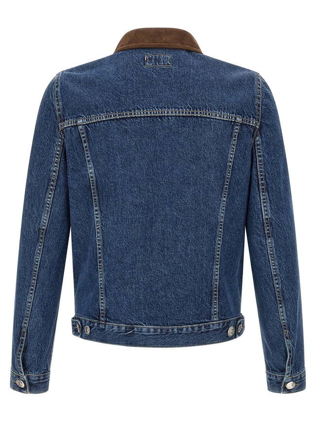 Brunello Cucinelli Denim And Suede Jacket