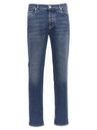 Brunello Cucinelli Logo Embroidery Stretch Jeans
