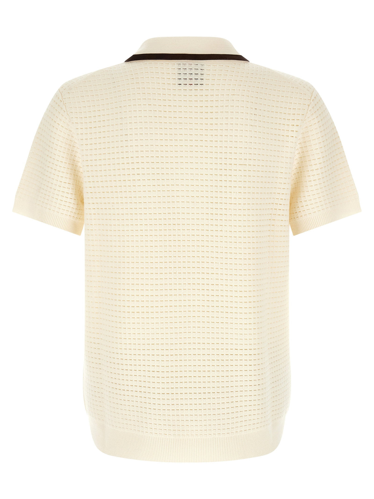 Casablanca Waffle Stitch Knit Polo Shirt
