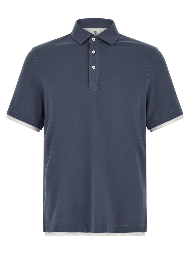 Brunello Cucinelli Double Layer Polo Shirt