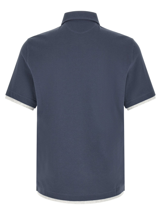 Brunello Cucinelli Double Layer Polo Shirt