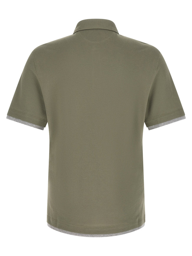 Brunello Cucinelli Faux Layering Polo Shirt