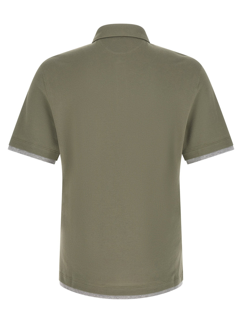 Brunello Cucinelli Faux Layering Polo Shirt