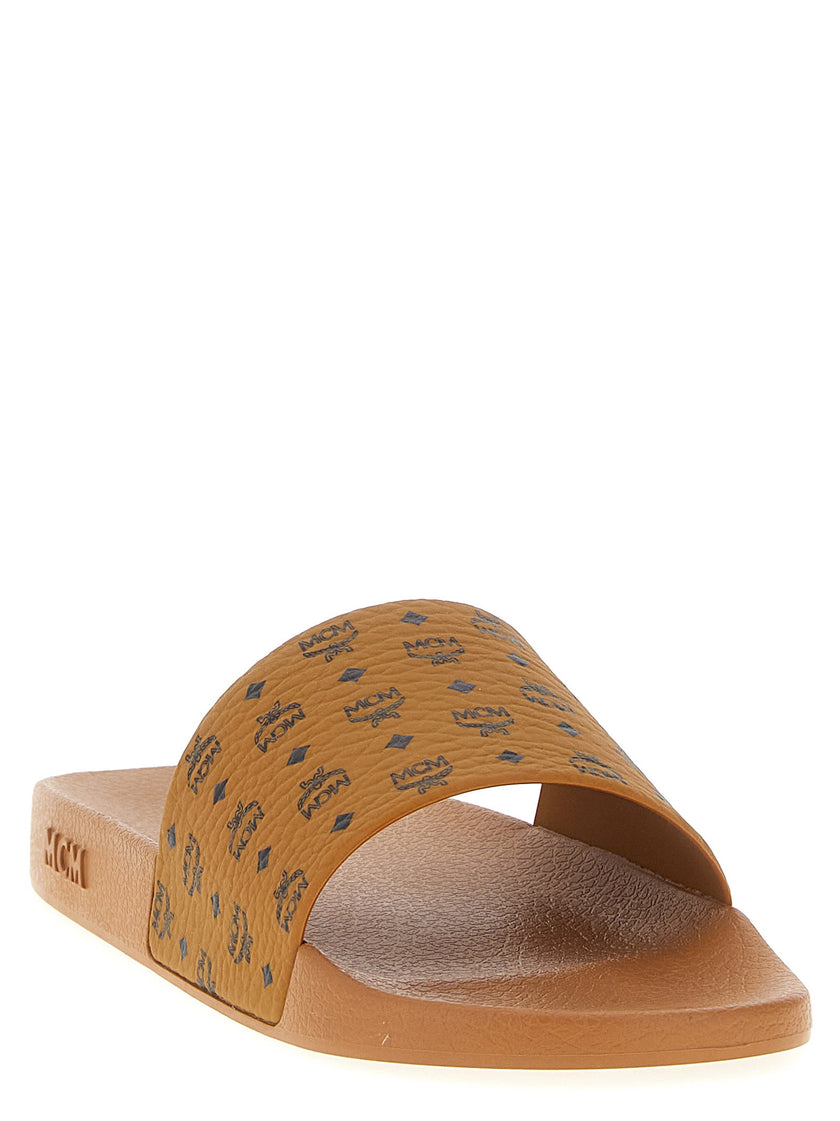 Mcm All-over Monogram Slides