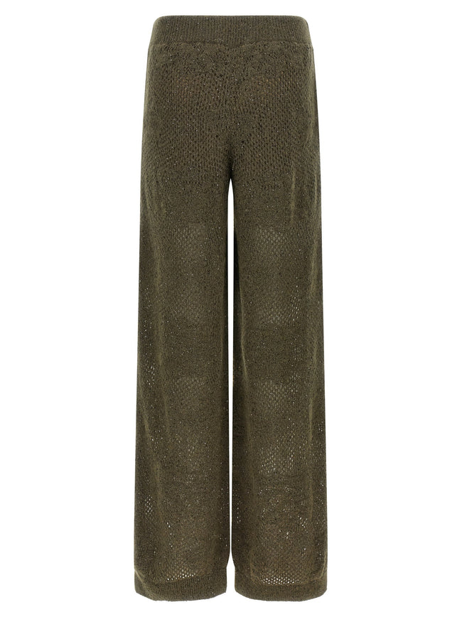 Brunello Cucinelli Track Flower Lace Pants