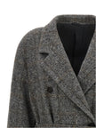 Brunello Cucinelli Check Tweed Coat