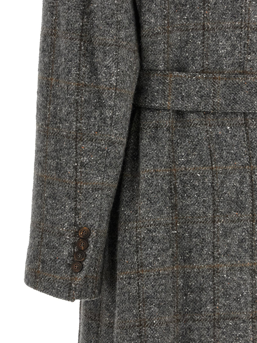 Brunello Cucinelli Check Tweed Coat