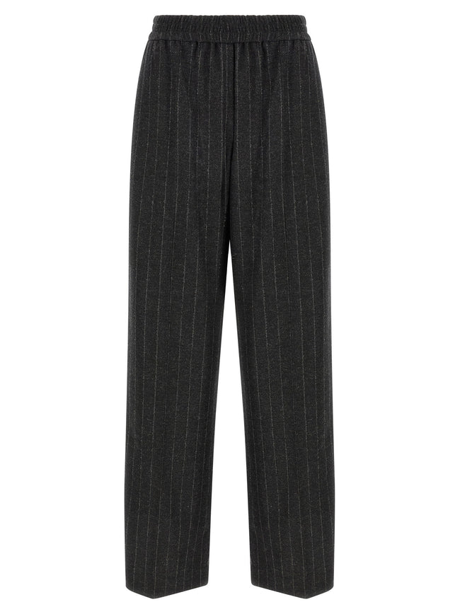 Brunello Cucinelli Micro Sequin Pinstripe Pants