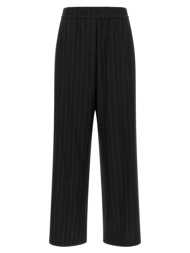 Brunello Cucinelli Micro Sequin Pinstripe Pants