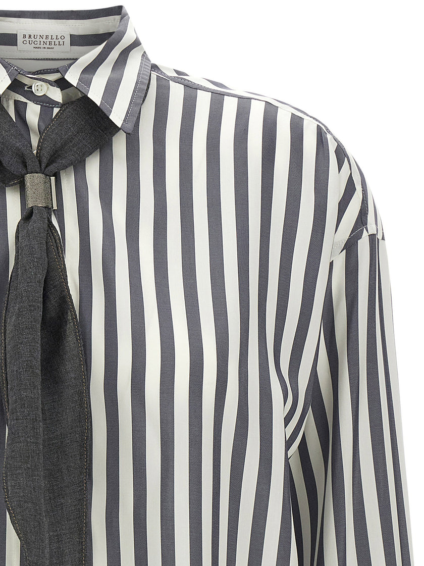 Brunello Cucinelli Shirt With Scarf