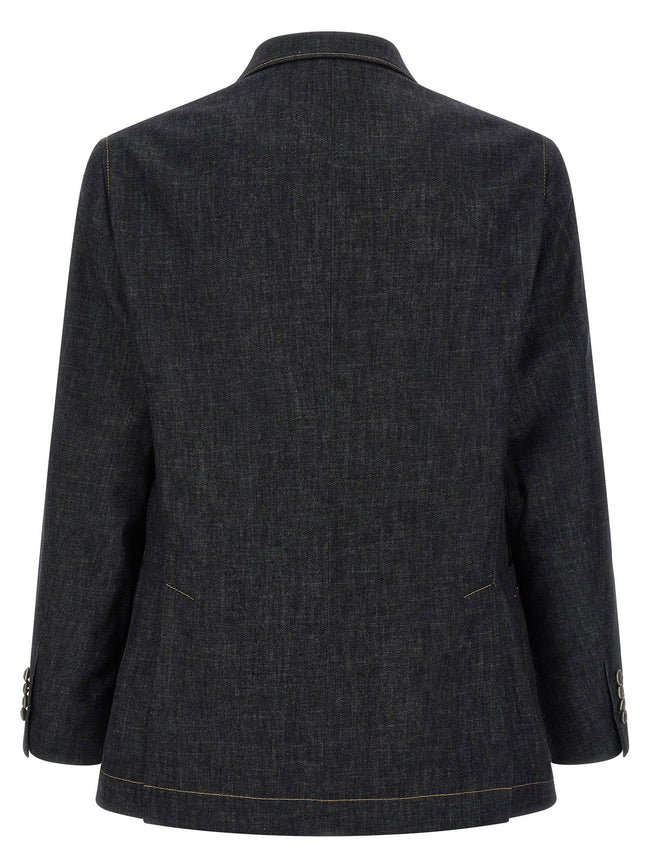 Brunello Cucinelli Double-breasted Denim Blazer