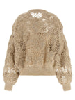 Brunello Cucinelli Whispering Bloom Embroidery Sweater