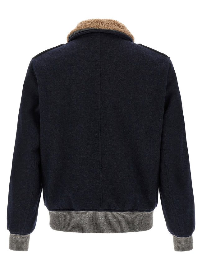 Brunello Cucinelli Cashmere Bomber Beaver