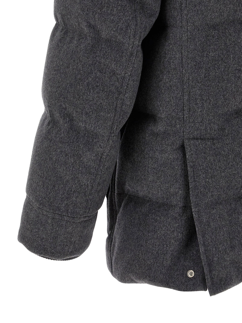 Brunello Cucinelli Membrane Wool Flannel Parka
