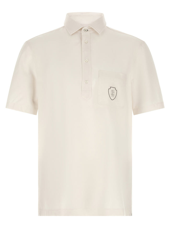 Brunello Cucinelli Heraldic Logo Polo Shirt