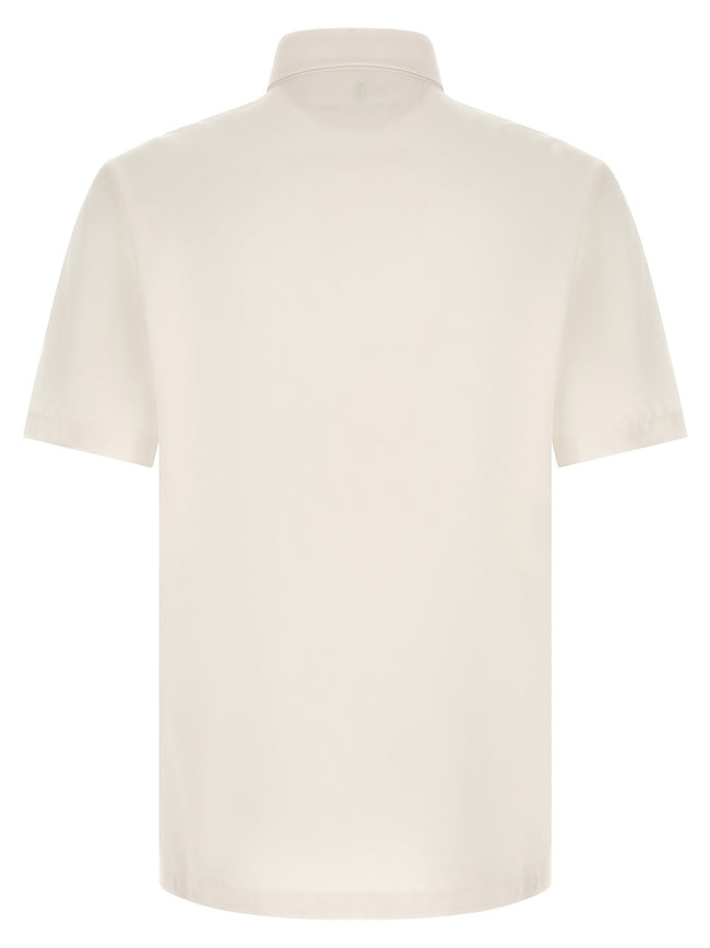 Brunello Cucinelli Heraldic Logo Polo Shirt