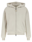 Brunello Cucinelli Shiny Zipper Pull Hoodie