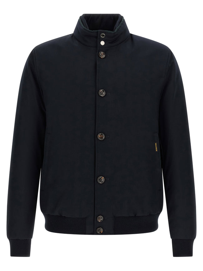 Moorer Janos Bomber Jacket - Acqua Line