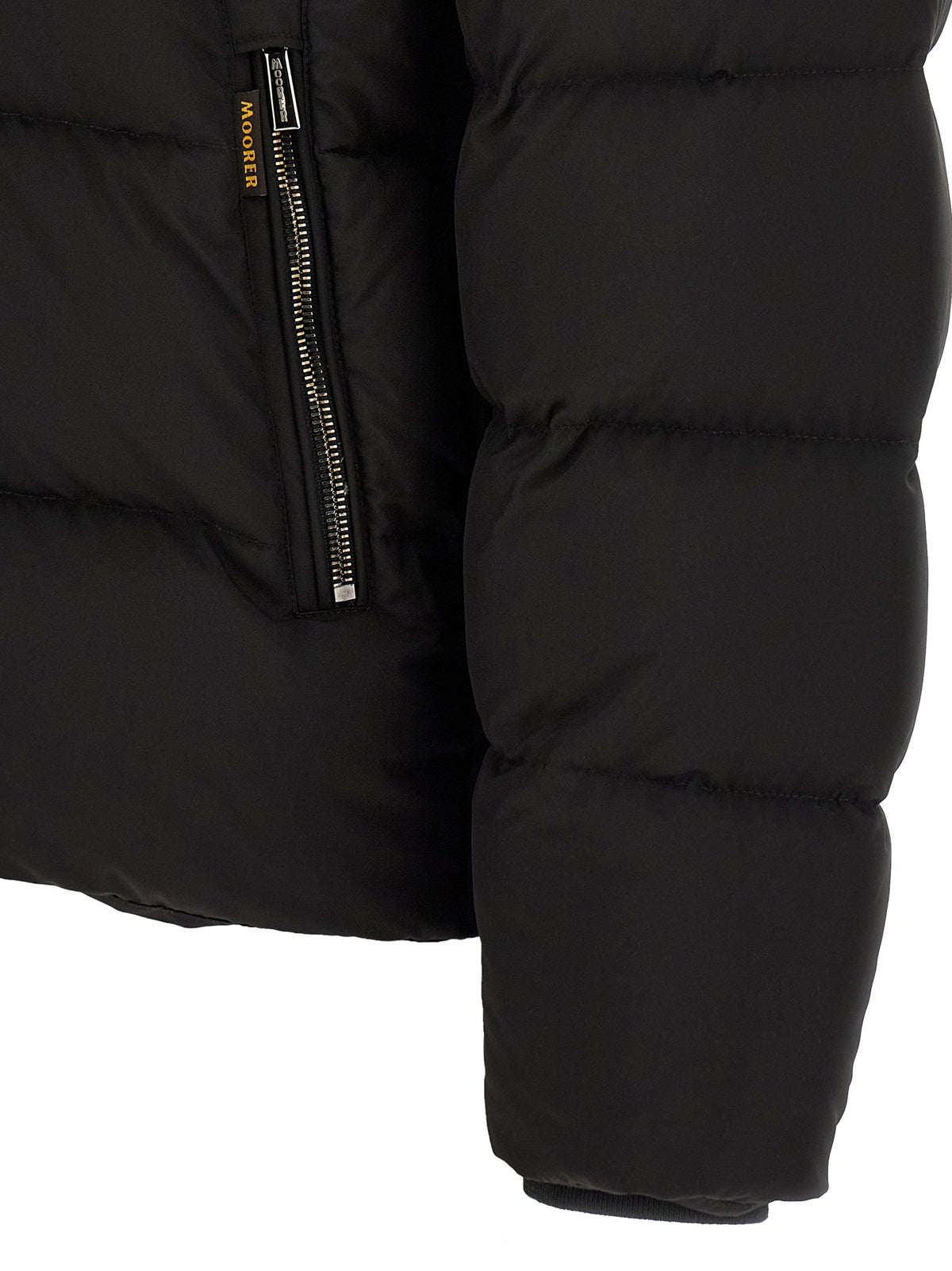 Moorer Brett Bomber Jacket - Acqua Line